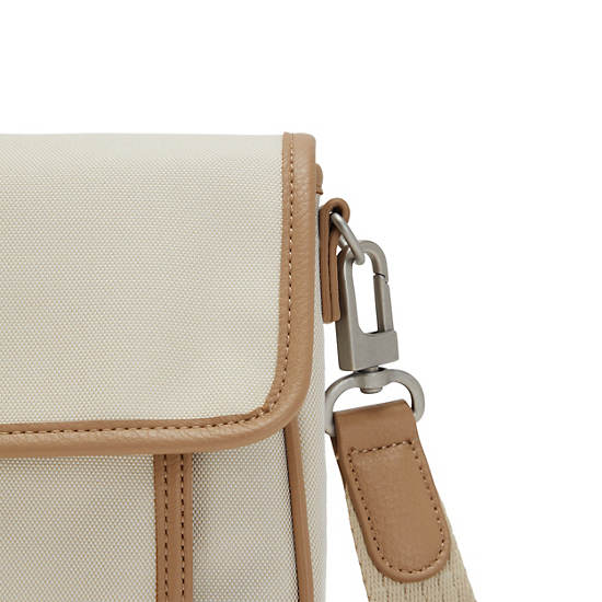 Kipling Inaki Crossbody Bag Handbag Straw Tan Block | CA 1276CT